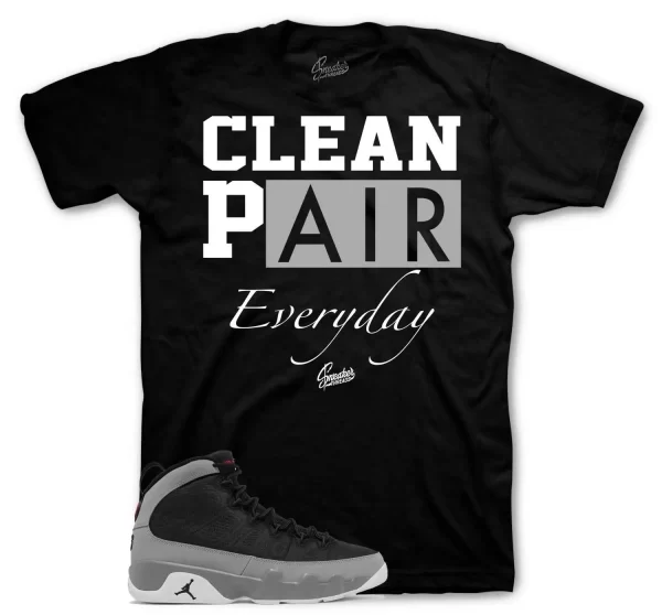 Shirt To Match Jordan 9 Particle Grey - Clean Pair Sneaker Tees Jezsport.com