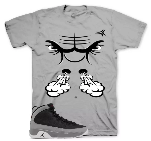 Shirt To Match Jordan 9 Particle Grey - Raging Face Sneaker Tees Jezsport.com