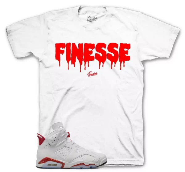 Shirt To Match Jordan 6 Red Oreo University Red - Finesse Sneaker Tees Jezsport.com