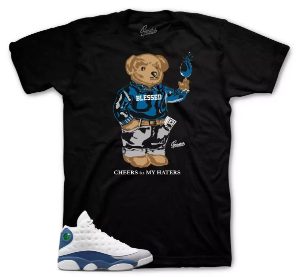 Shirt To Match Jordan 13 French Blue - Cheers Bear Sneaker Tee Jezsport.com