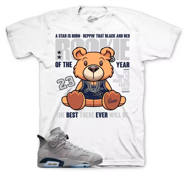 Shirt To Match Jordan 6 Georgetown - Rookie Bear Sneaker Tee Jezsport.com