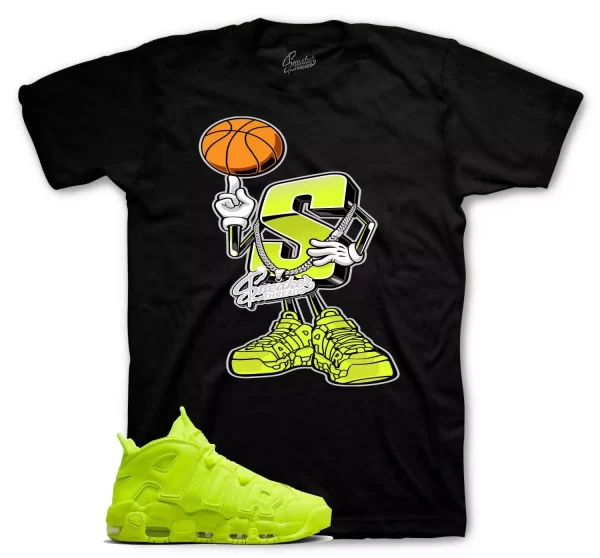 Shirt To Match Air More Uptempo 96 Volt Neon Yellow - Big S Sneaker Tee Jezsport.com