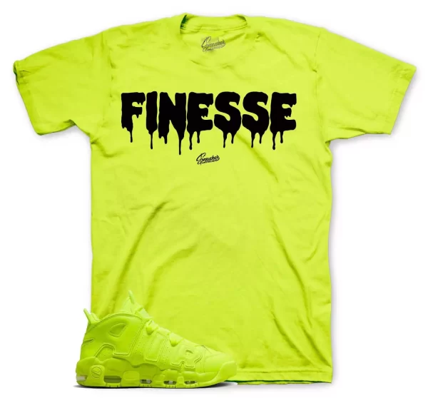 Shirt To Match Air More Uptempo 96 Volt Neon Yellow - Finesse Sneaker Tee Jezsport.com