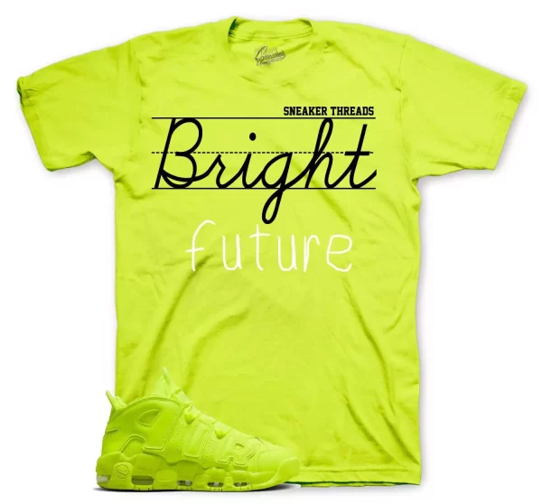 Shirt To Match Air More Uptempo 96 Volt Neon Yellow - Bright future Sneaker Tee Jezsport.com