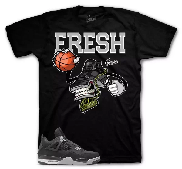 Shirt To Match Jordan 4 Black Canvas Light steel Shoes - Fly Kicks Tee Jezsport.com