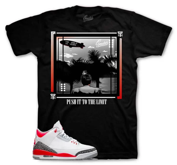 Shirt To Match Jordan 3 Fire Red - Your World Sneaker Tees Jezsport.com