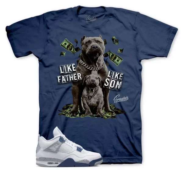 Shirt To Match Jordan 4 Midnight Navy - Father Like Son Sneaker Tees Jezsport.com