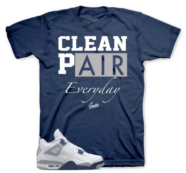 Shirt To Match Jordan 4 Midnight Navy - Clean Pair Sneaker Tees Jezsport.com