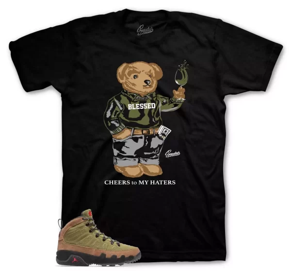 Shirt To Match Jordan 9 Beef And Broccoli NRG Shoes - Cheers Bear Tee Jezsport.com