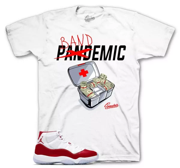 Shirt To Match Jordan 11 Cherry Varsity Red - Band-emic Sneaker Tees Jezsport.com