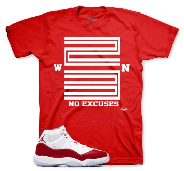 Shirt To Match Jordan 11 Cherry Varsity Red - Win 23 Sneaker Tees Jezsport.com