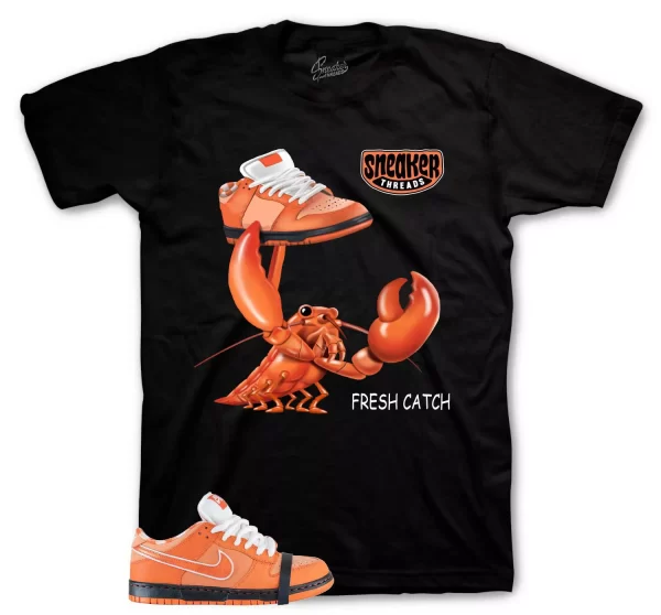 Shirt To Match SB Dunk Orange Lobster Shoes - Fresh Catch Sneaker Tee Jezsport.com