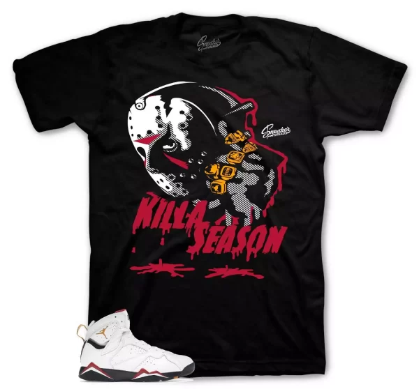 Shirt To Match Jordan 7 Cardinal Red Retro 7s Shoes - Killa Season Sneaker Tee Jezsport.com