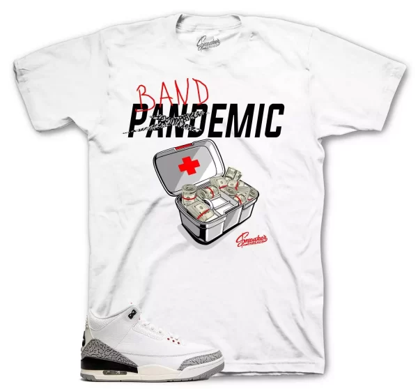 Shirt Match Jordan 3 White Cement Reimagined - Money Medicine Tee Jezsport.com