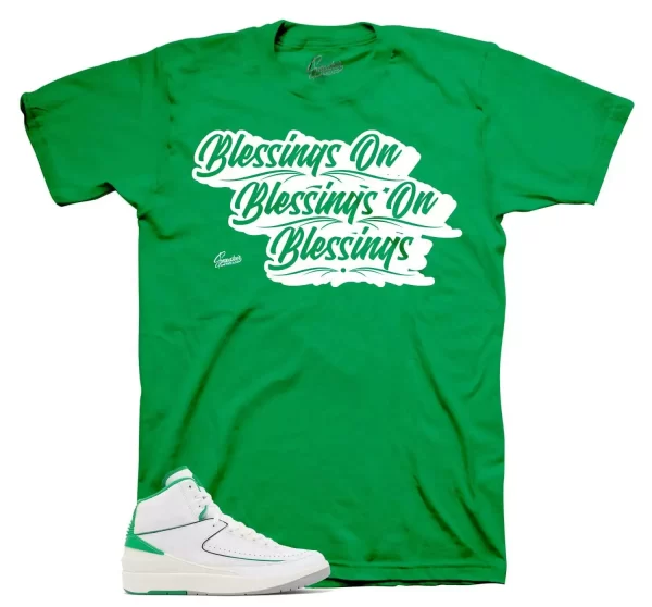 Shirt To Match Jordan 2 Lucky Green Shoes - Blessings Sneaker Tee Jezsport.com