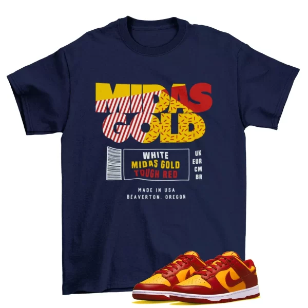 Midas Gold Box Label Shirt Navy to Match Dunk Low Midas Gold / DD1391-701 Jezsport.com