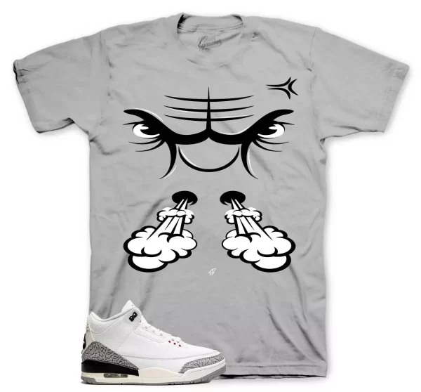 Shirt Match Jordan 3 White Cement Reimagined - Raging Face Tee Jezsport.com