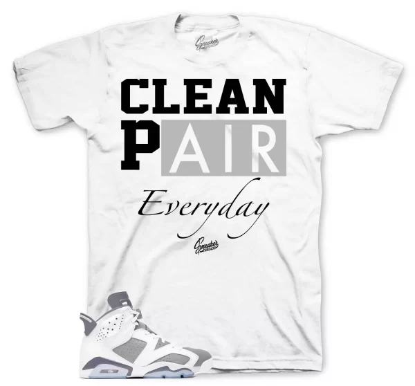 Shirt To Match Jordan 6 Cool Grey - Clean Pair Sneaker Tee Jezsport.com