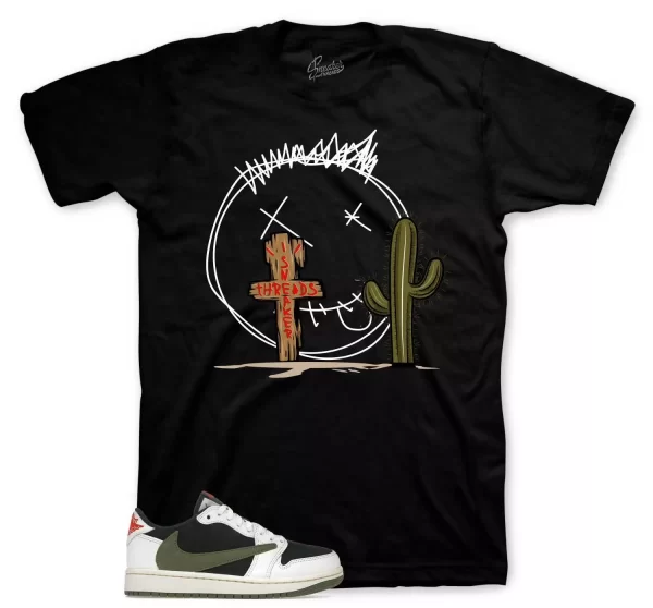 Shirt To Match Jordan 1 Travis Scott Olive Shoes - ST Cactus Tee Jezsport.com