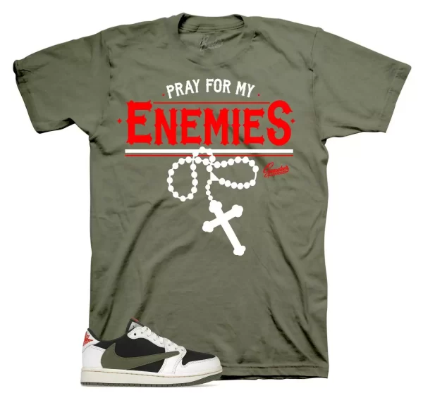 Shirt To Match Jordan 1 Travis Scott Olive Shoes - Enemies Tee Jezsport.com