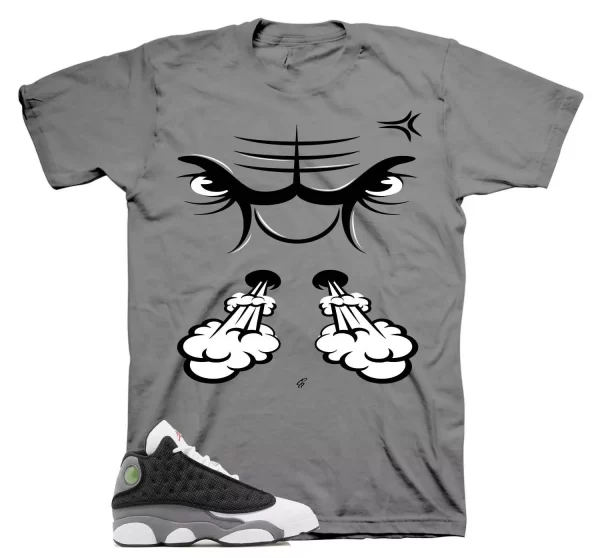 Shirt To Match Jordan 13 Black Flint Shoes - Raging Face Tees Jezsport.com