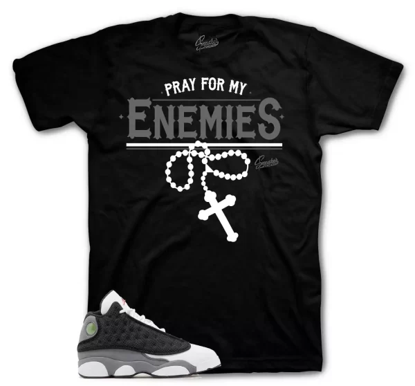 Shirt To Match Jordan 13 Black Flint Shoes - Enemies Tees Jezsport.com