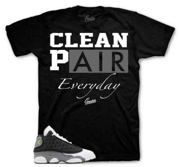 Shirt To Match Jordan 13 Black Flint Shoes - Clean Pair Tees Jezsport.com