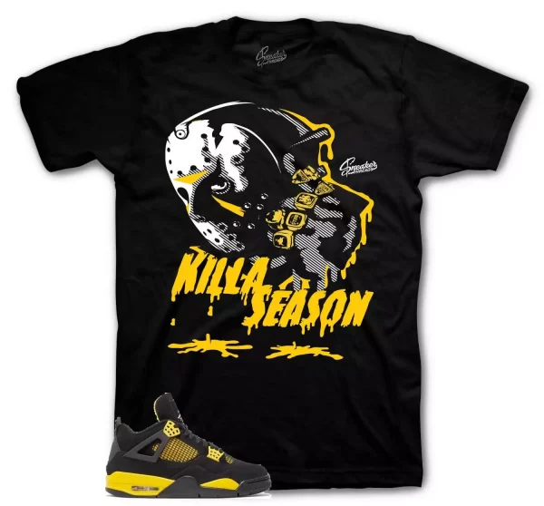 Shirt To Match Jordan 4 Thunder Tour Yellow Shoes - Killa Season Tees Jezsport.com