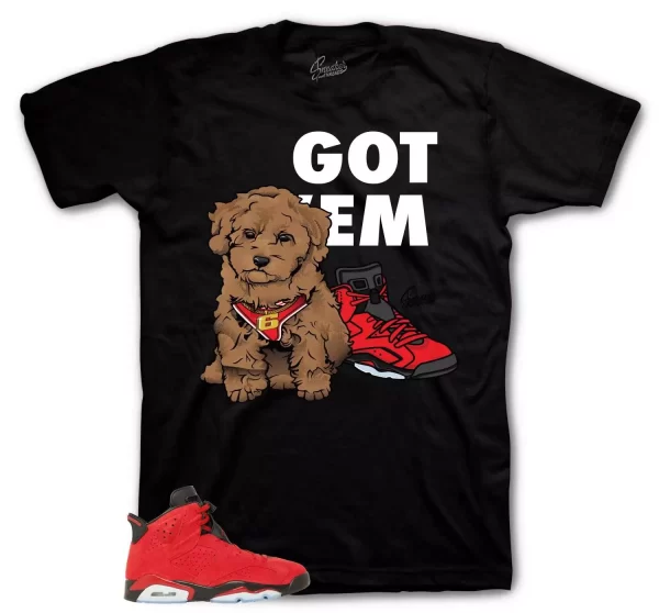 Match Jordan 6 Toro Bravo Varsity Red Shoes - Got Em Tees Jezsport.com