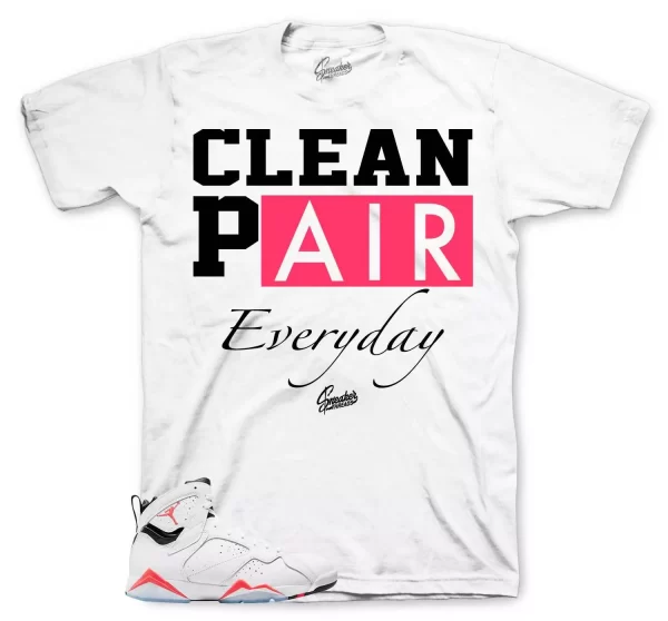 Shirt To Match Jordan 7 Infrared Shoes - Clean Pair Tee Jezsport.com