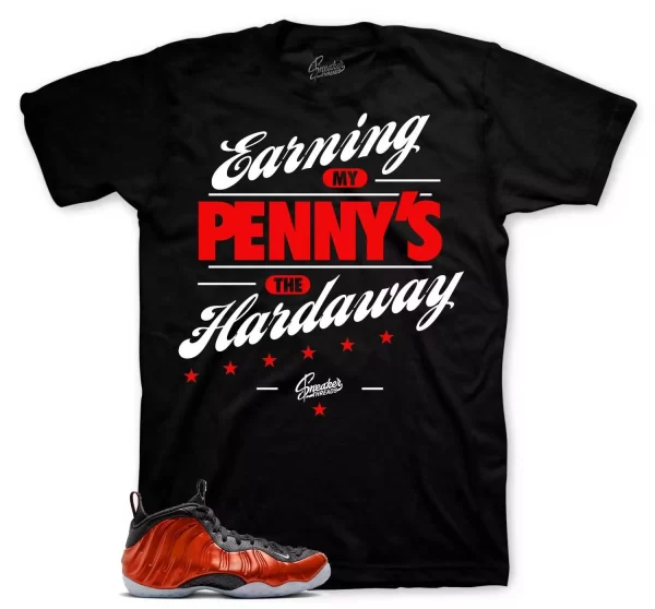 Shirt To Match Foamposite Metallic Red Shoes - Earning Penny's Tee Jezsport.com