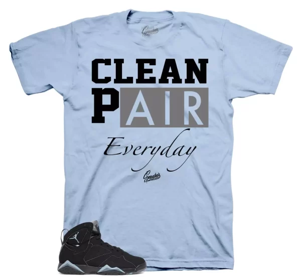 Shirt To Match Jordan 7 Chambray Sneakers Shoes - Clean Pair Tees Jezsport.com