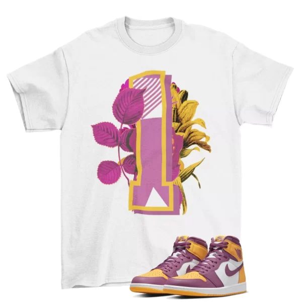 Floral 1 Brotherhood Shirt White to Match Jordan 1 Retro Brotherhood 555088-706 Jezsport.com