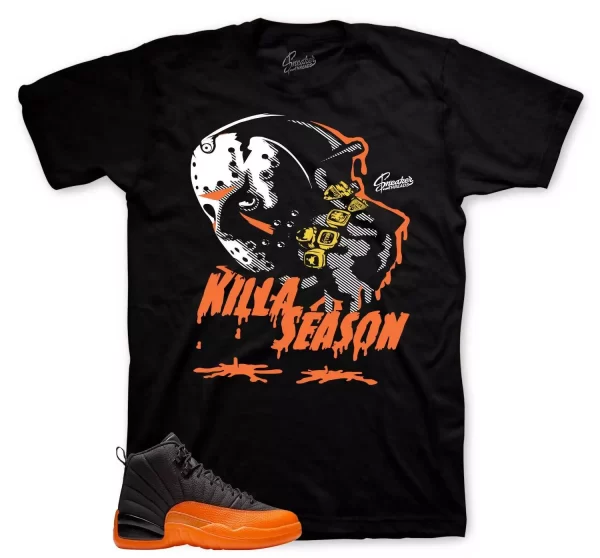 Shirt To Match Jordan 12 Brilliant Orange Sneakers Shoes - Killa Season Tees Jezsport.com