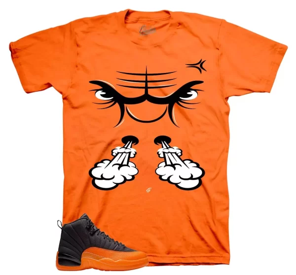 Shirt To Match Jordan 12 Brilliant Orange Sneakers Shoes - Raging Face Tees Jezsport.com