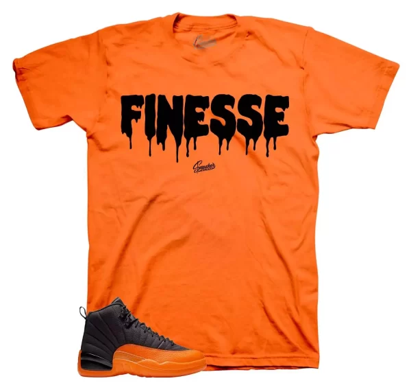 Shirt To Match Jordan 12 Brilliant Orange Sneakers Shoes - Finesse Tees Jezsport.com