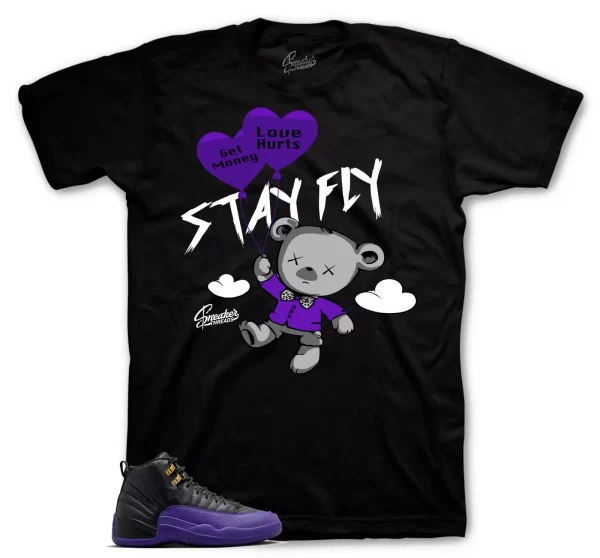 Tees To Match Jordan 12 Field Purple Sneakers - Money Over Love Shirt Jezsport.com