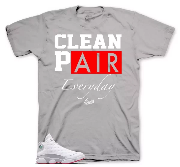 Tees To Match Jordan 13 Wolf Grey Sneakers - Clean Pair Shirt Jezsport.com