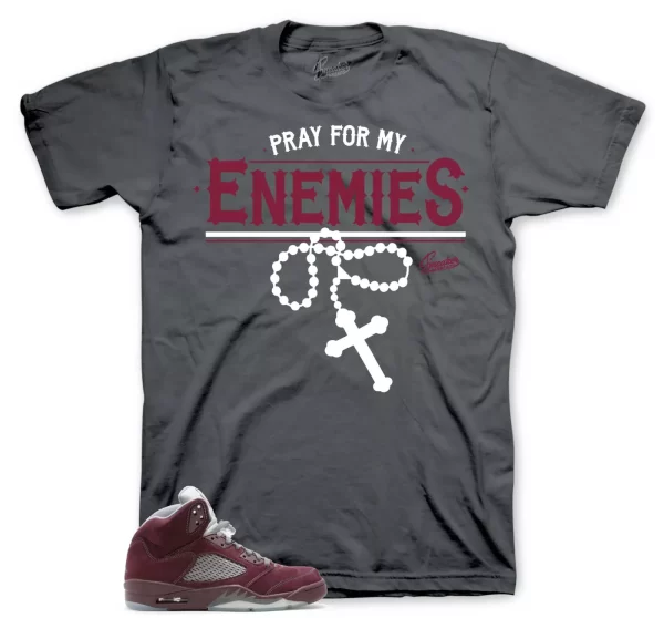 Tees To Match Jordan 5 Burgundy Sneakers - Enemies Shirt Jezsport.com