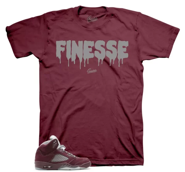 Tees To Match Jordan 5 Burgundy Sneakers - Finesse Shirt Jezsport.com