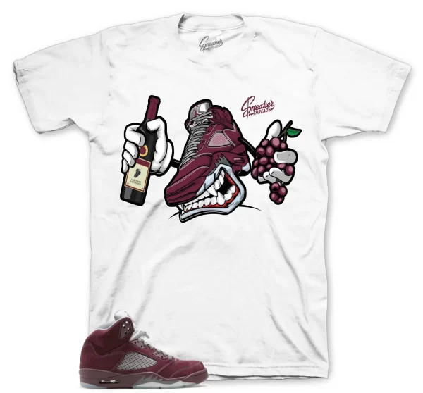 Tees To Match Jordan 5 Burgundy Sneakers - Fly Kicks Shirt Jezsport.com