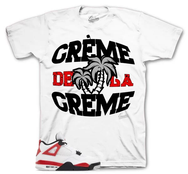 Tees To Match Jordan 4 Red Cement Sneakers - Creme Shirt Jezsport.com