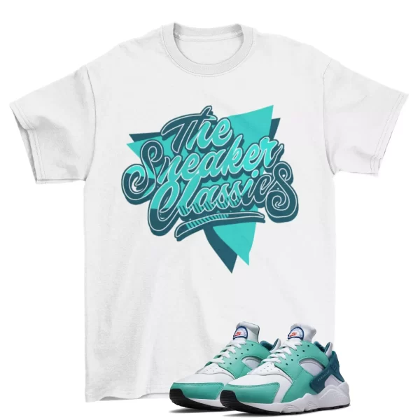 Classics Shirt White to Match Air Huarache Athletic Club Turquoise DQ8239-3 Jezsport.com