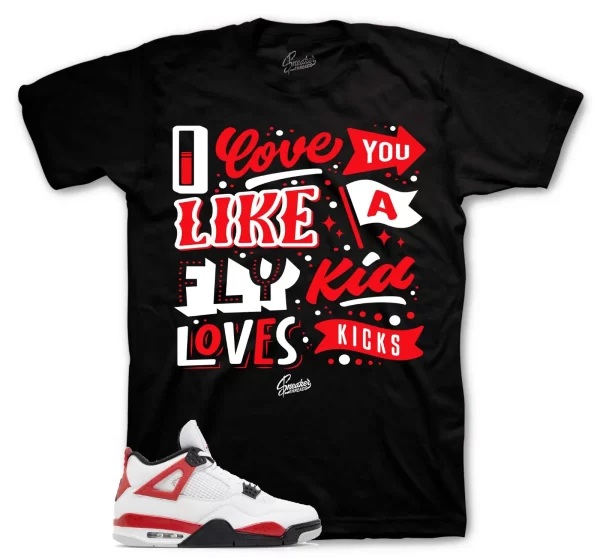 Tees To Match Jordan 4 Red Cement Sneakers - Love Kicks Shirt Jezsport.com