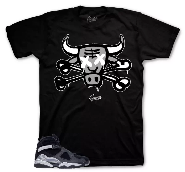 Shirt To Match Jordan 8 Smoke Grey Shoes - Bull Drip Tees Jezsport.com