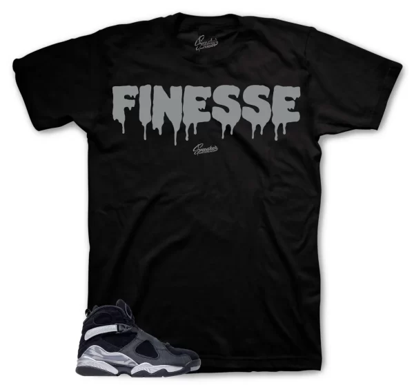 Shirt To Match Jordan 8 Smoke Grey Shoes - Finesse Tees Jezsport.com