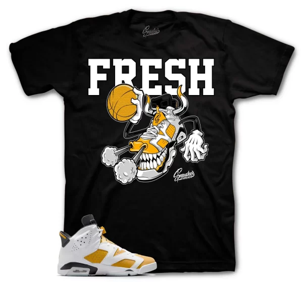 Shirt To Match Jordan 6 Yellow Ochre Shoes - Fly Kicks Tee Jezsport.com