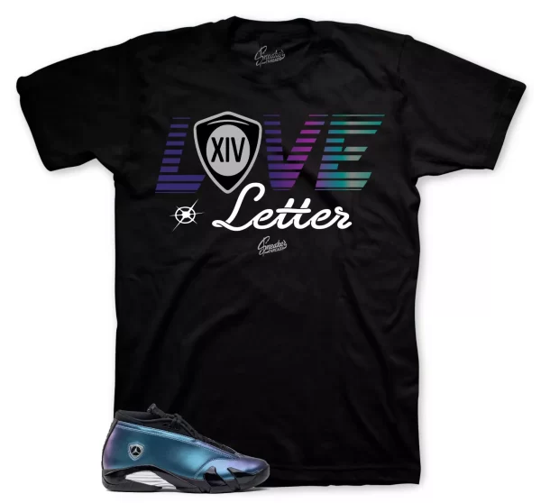 Shirt To Match Jordan 14 Love Letter Shoes - Letter Tee Jezsport.com