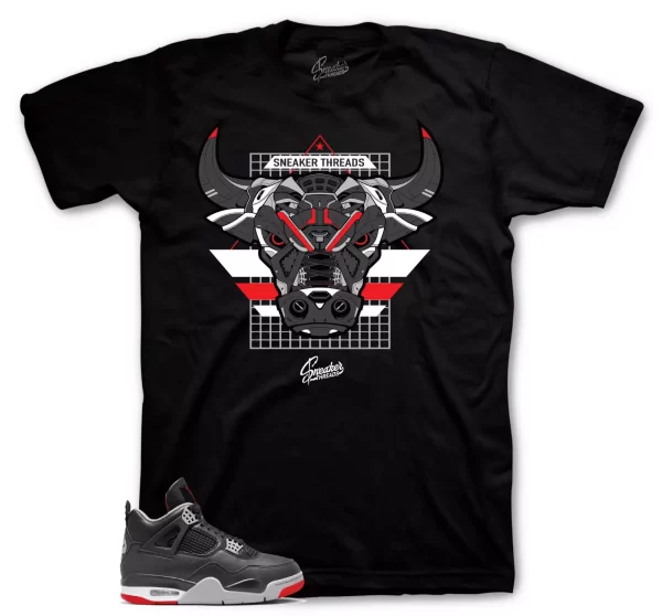 Shirt To Match Jordan 4 Bred Reimagined Shoes Retro 4 - War Bully Sneaker Tees Jezsport.com