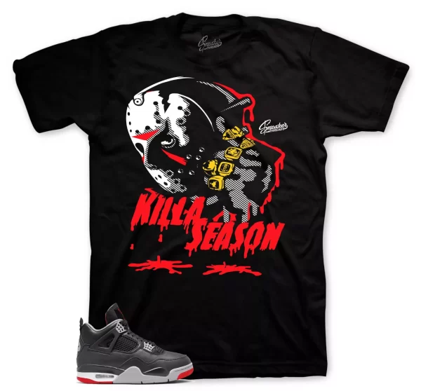 Shirt To Match Jordan 4 Bred Reimagined Shoes 4 - Killa Season Sneaker Tees Jezsport.com